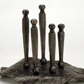 Family of Five. 2005, 20w x 10d x 14h inches - salvaged steel, paste wax. Photo: Trent Watts